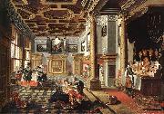 BASSEN, Bartholomeus van Renaissance Interior with Banqueters f oil